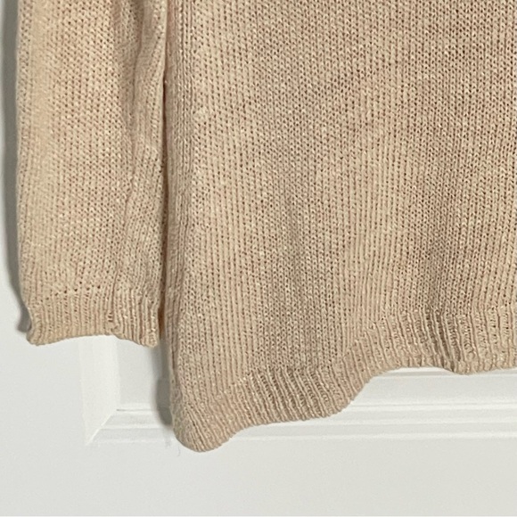 Vince Tan Knit Side Slit Crewneck Sweater - 35935 - Picture 7 of 16